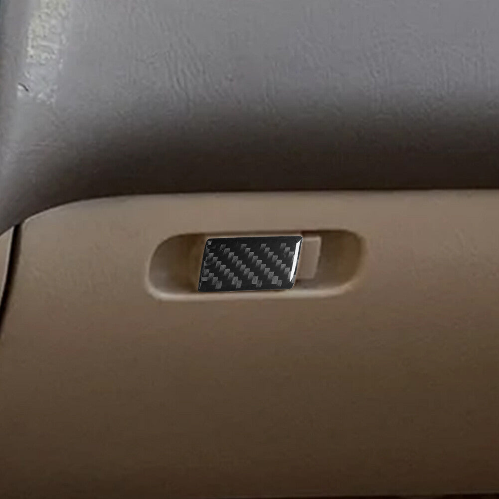 Carbon Fiber Interior Glove Box Handle Panel Cover Trim for Honda for Civic 2003-05