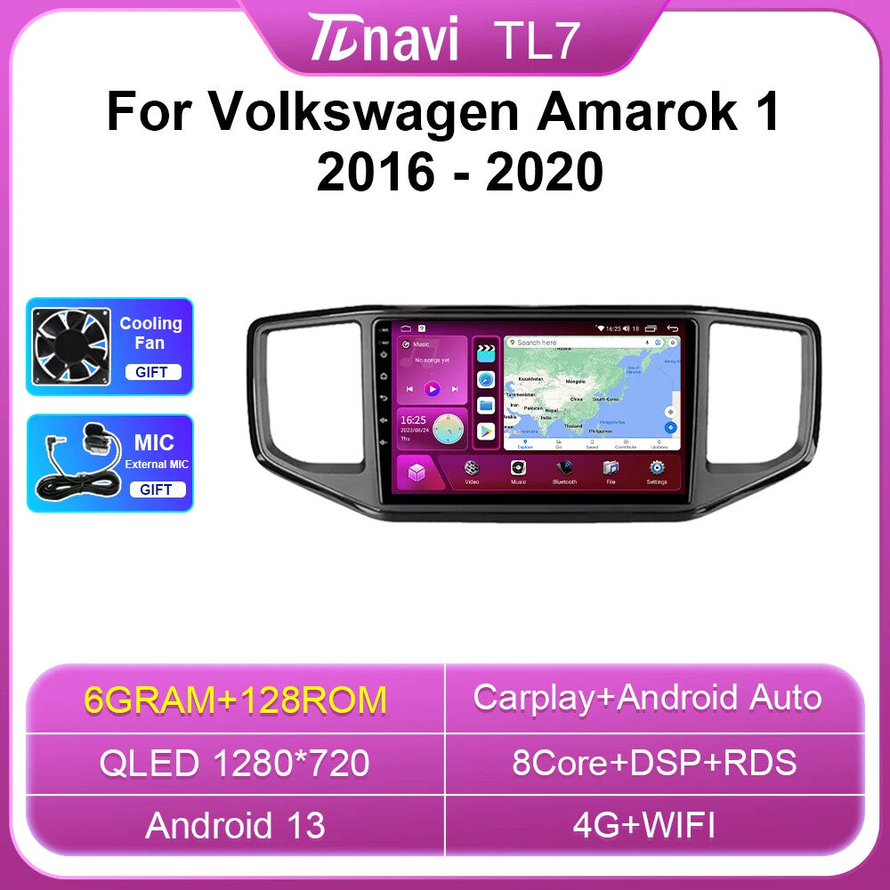 for VW for Volkswagen Amarok 1 2016-2020 Android Carplay Car Radio GPS Player Screen