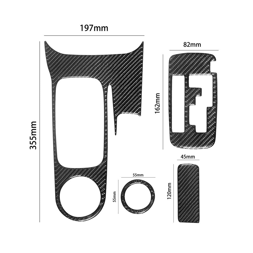 2Pcs Carbon Fiber Speedmeter Surround Cover Trim Sticker for Chrysler 300 05-07 v