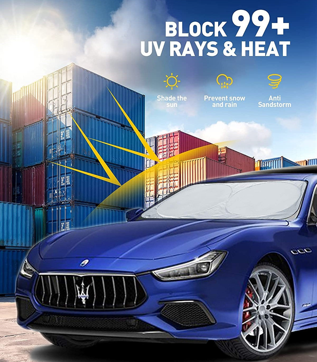 Suitable for automotive windshield sunshade UV block reflective protective cover - n