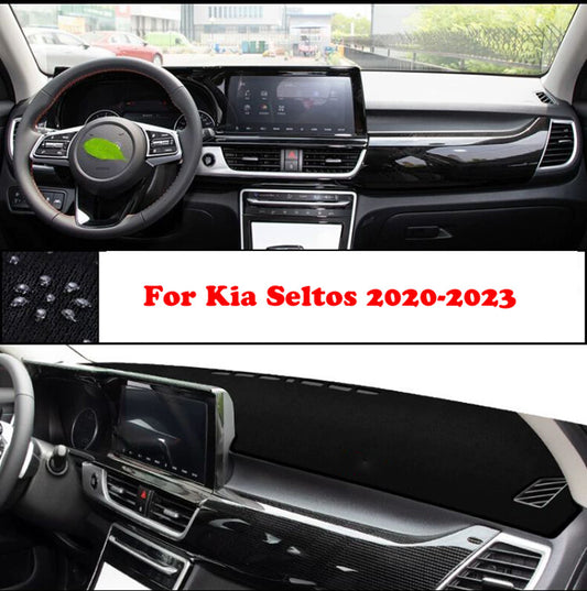 for Kia Seltos 2020-2023 black Interior Dashboard Dash Mat DashMat Sun Cover Pad
