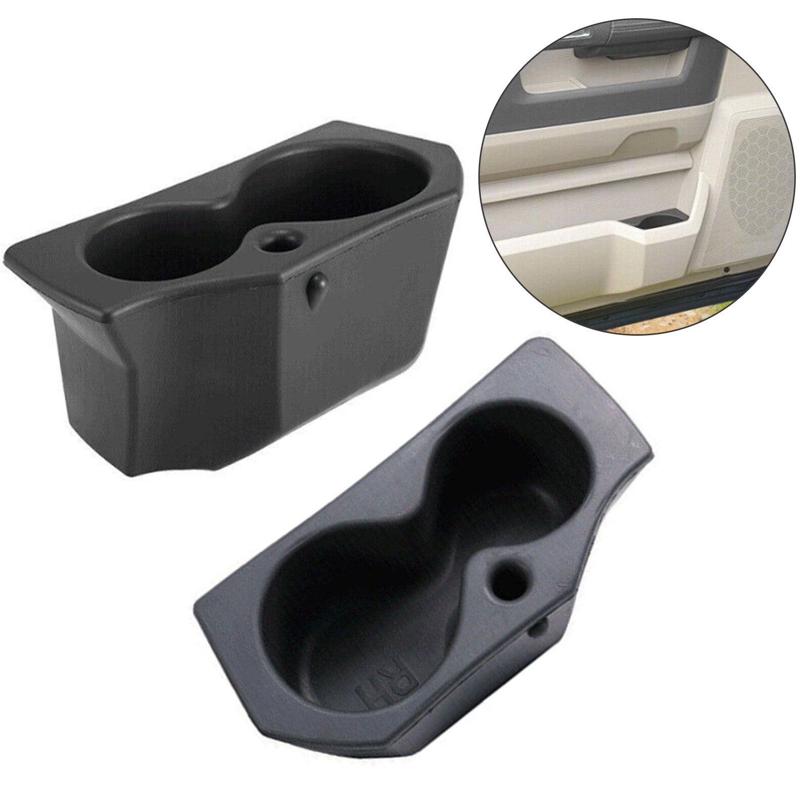 One-piece left and right door panel cup holder inserts suitable for Dodge for Ram 1500-5500 5NN24XXXAA Q