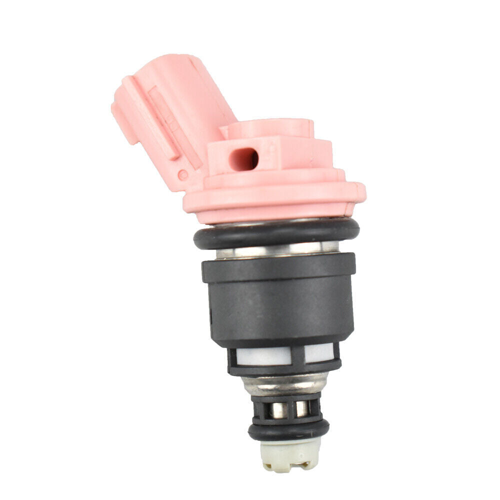 4-pack OE injectors 16600-57Y01 suitable for Nissan 1.6L L4 GA16DE engines manufactured between 1991 and 1999.