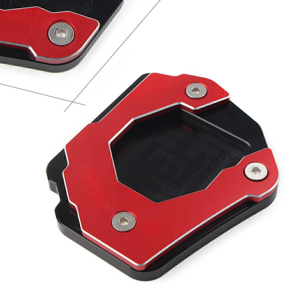 CNC Kickstand Foot Side Stand Extension Plate Pad Fit for BMW F800 GS/ADV 15-17 Red Q
