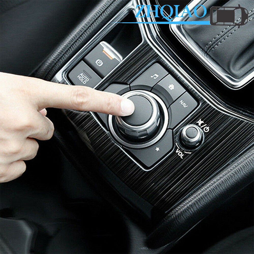 for Mazda CX-5 2017-2021 Gear Shift Console Panel Frame Cover Trim Black Titaniu