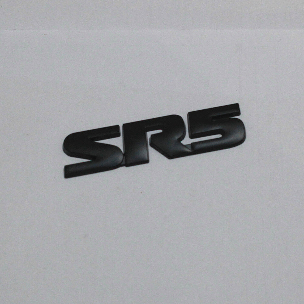 1x Matte SR5 Black Metal Decal Sticker Badge Emblem Trunk Pickup 4x4 V6 Tailgate Q