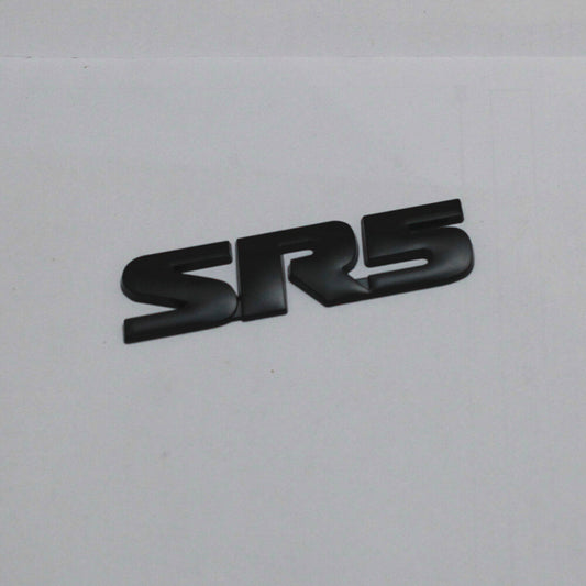 1x Matte SR5 Black Metal Decal Sticker Badge Emblem Trunk Pickup 4x4 V6 Tailgate Q