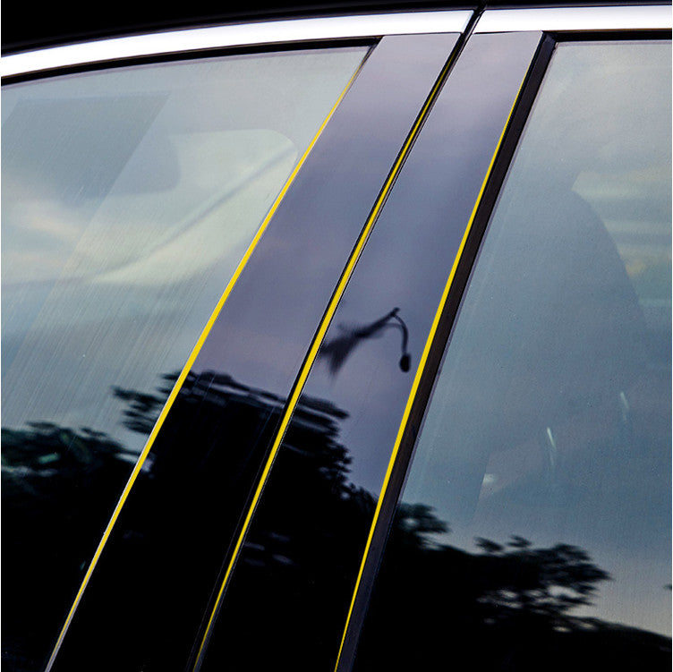 Piano Black Pillar Posts Door Window Molding Strip Trim for Nissan Rogue 2021-23