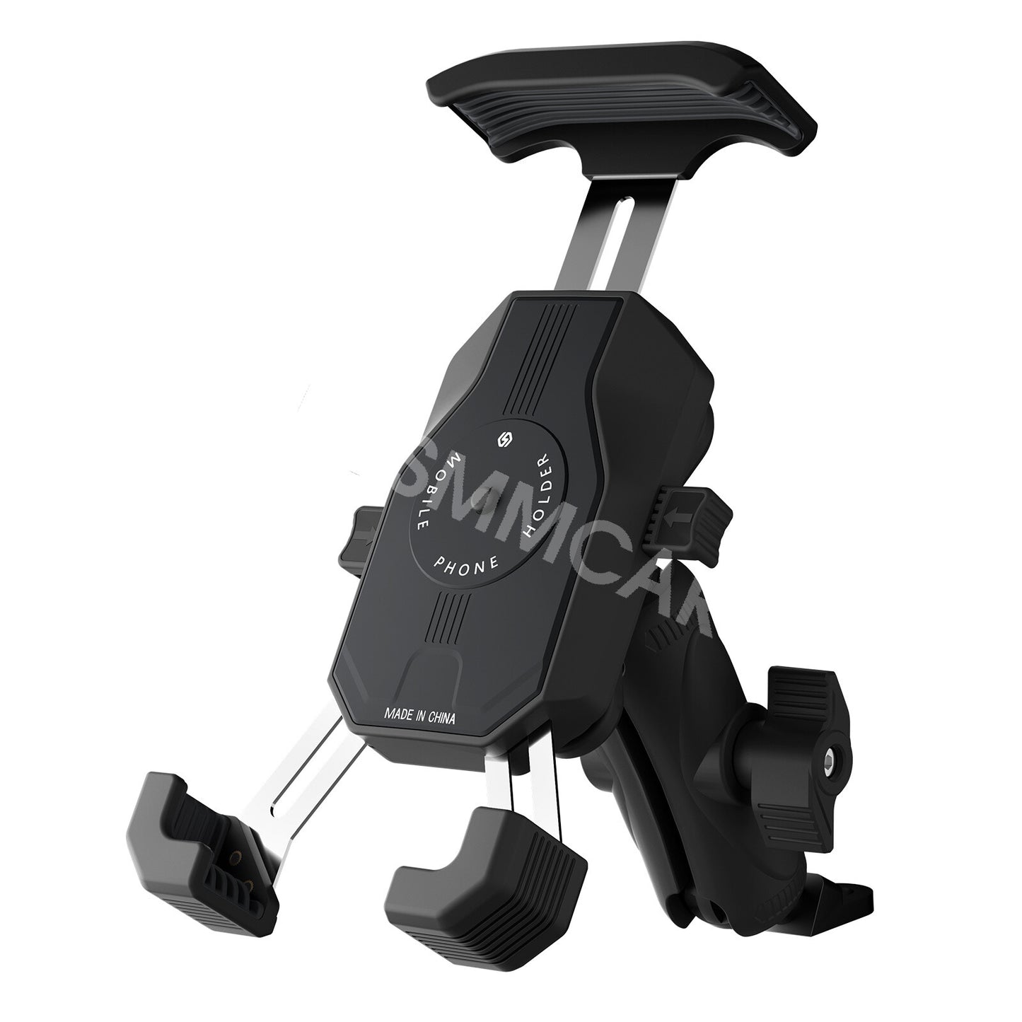 Motorcycle 3-Claw Mirror Mount Holder Phone Bracket 360° Rotatable Accessories Q