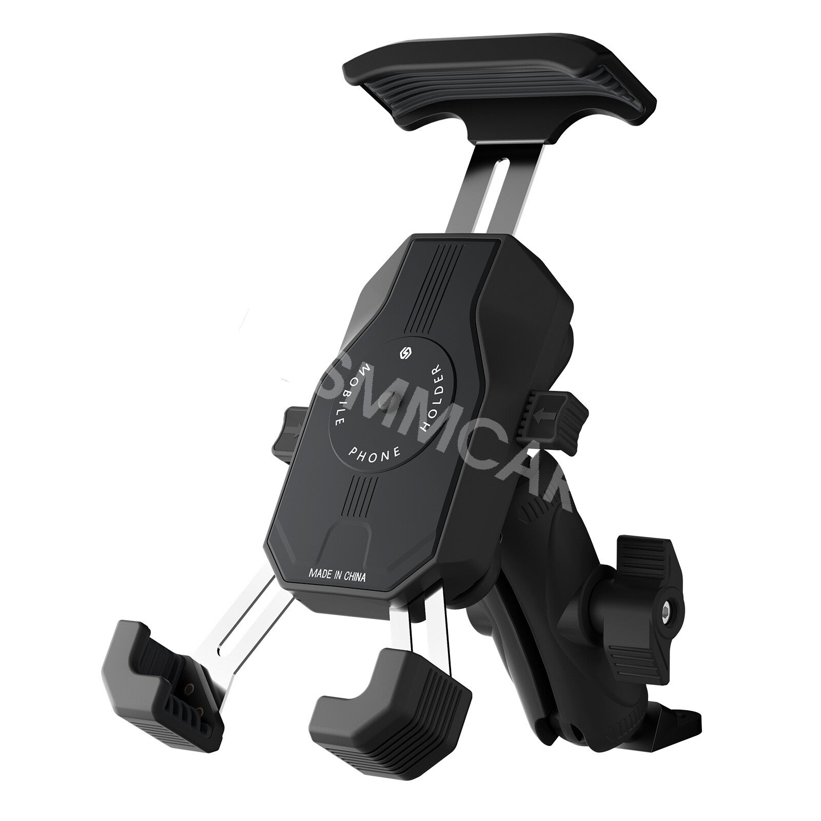 Motorcycle 3-Claw Mirror Mount Holder Phone Bracket 360° Rotatable Accessories Q