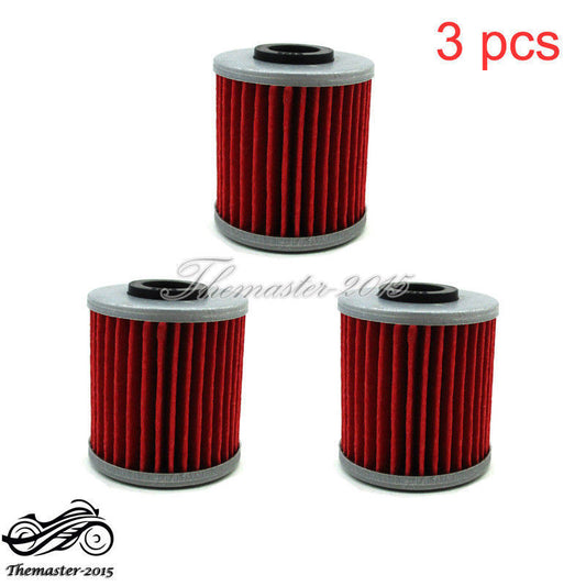 3x Oil Filter for KAWASAKI KX450F 2016 KX250 2006 2007 2008 KX250F 2004 - 2015 Q