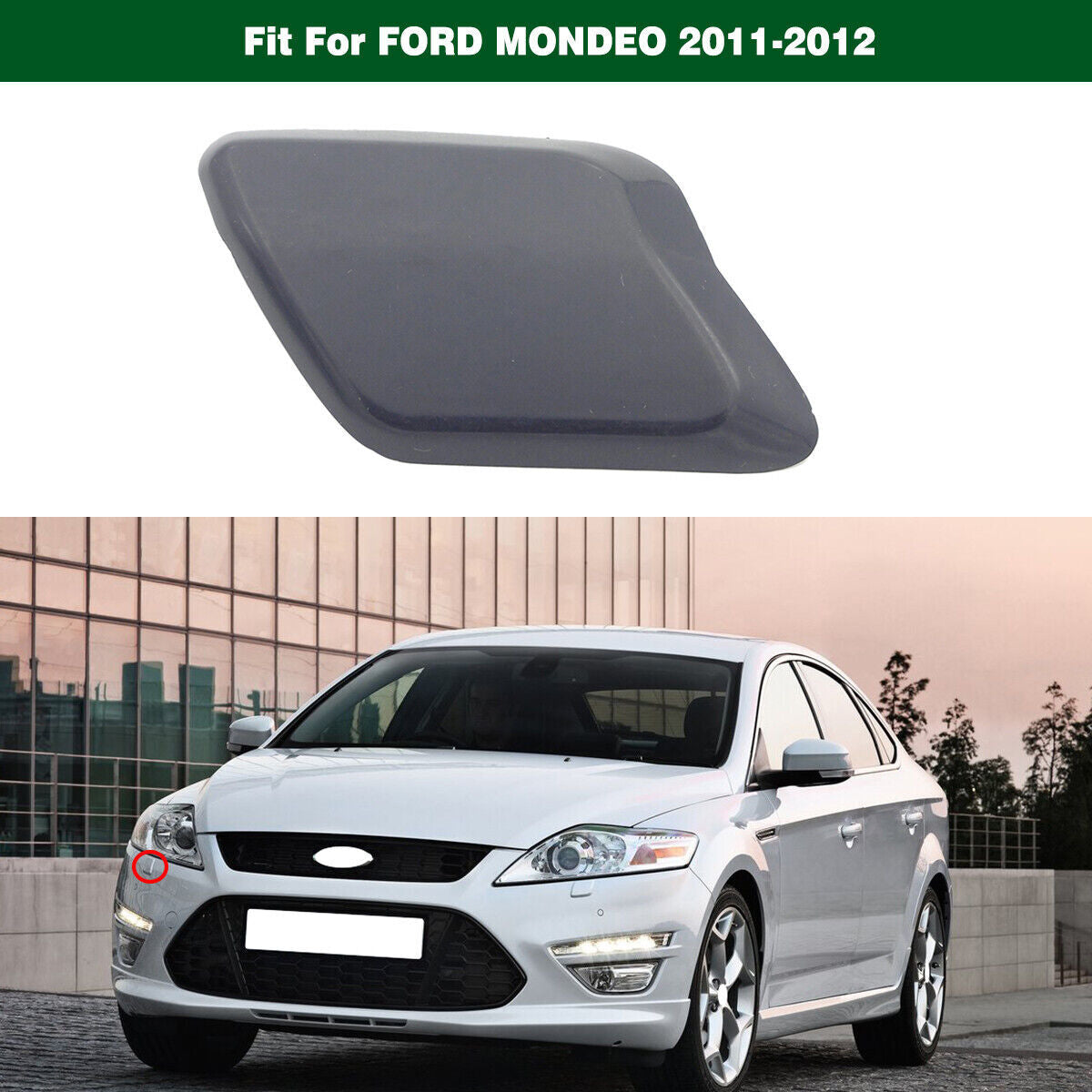 1Pcs Right Headlight Washer Jet Nozzle Cover Cap Fit  for ford  Mondeo 2011-2012 Q