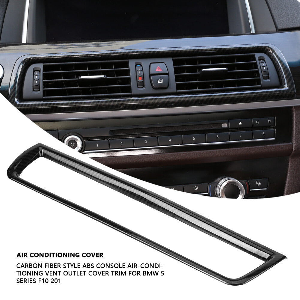 New Carbon Fiber Style Console Air Conditioning Vent Outlet Cover Trim For 5