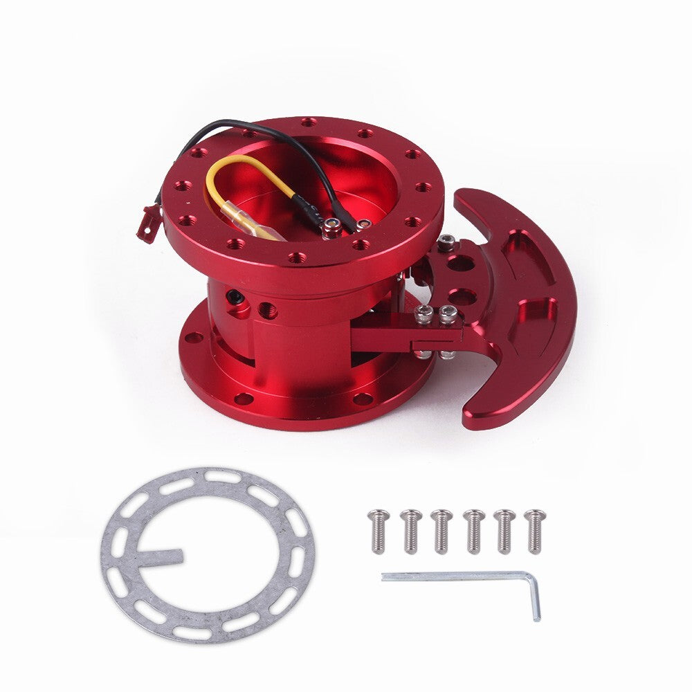 Blue WorksBell Rapfix Flip Up ilt Racing Steering Wheel Quick Release Hub Kit