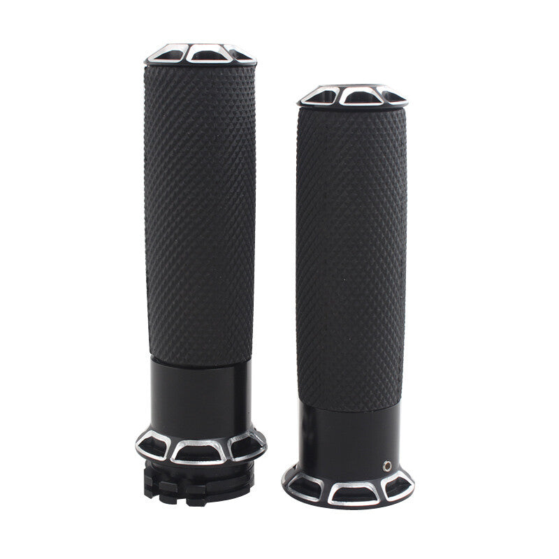 Black 25mm handlebar grip for Harley Touring Sportster Dyna Universal - n