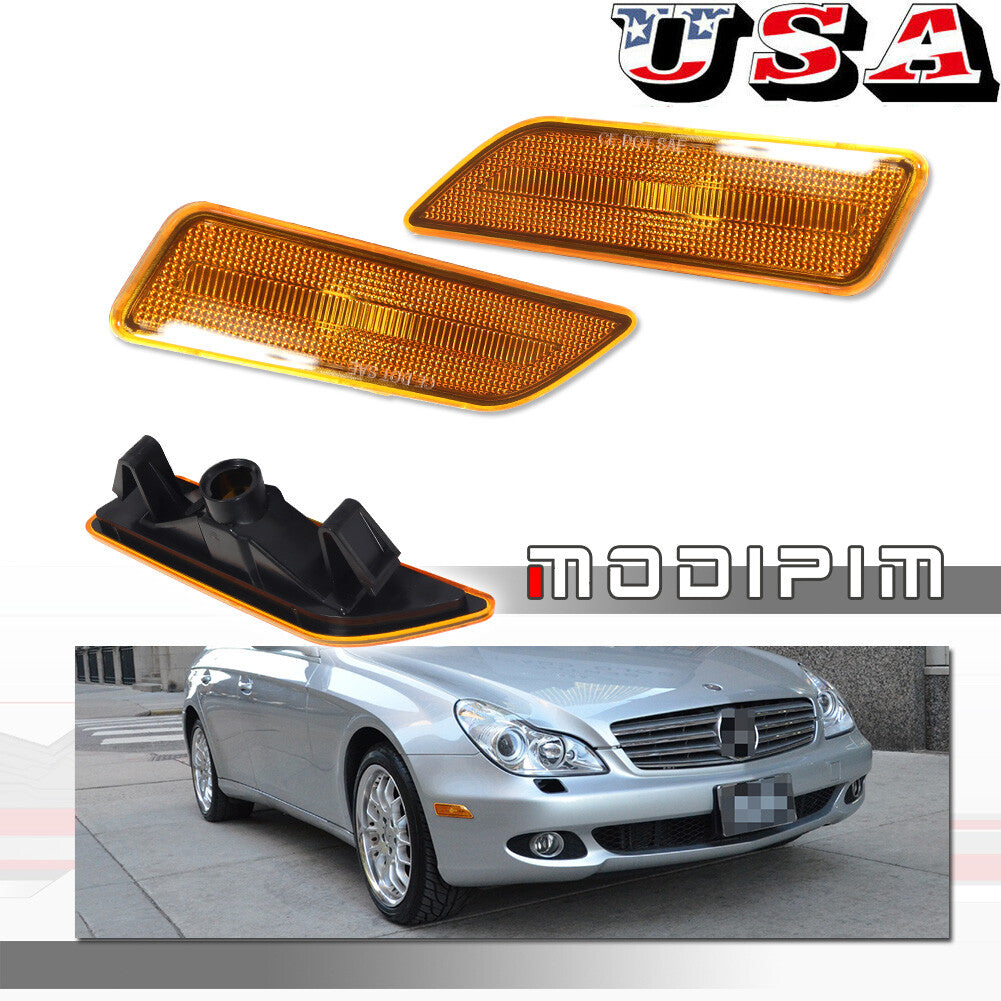 Suitable for 06-2011 W219 CLS500 CLS550 Amber front marker light lenses- v