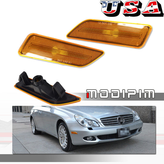 Suitable for 06-2011 W219 CLS500 CLS550 Amber front marker light lenses- v
