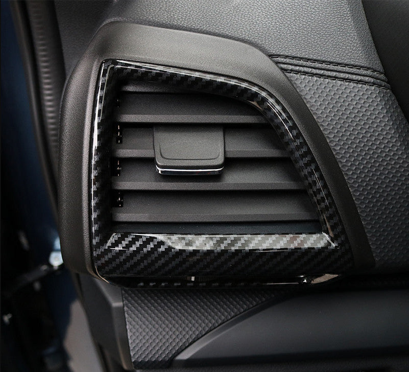 Dashboard Air Vent Cover Trim Carbon fiber look 2X for Subaru Forester 2019-2021 v