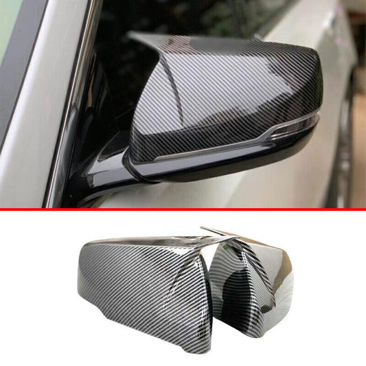 for Cadillac CT5 20-2024 Carbon Fiber Door OX Horn Rearview Mirror Cover Trim 2P