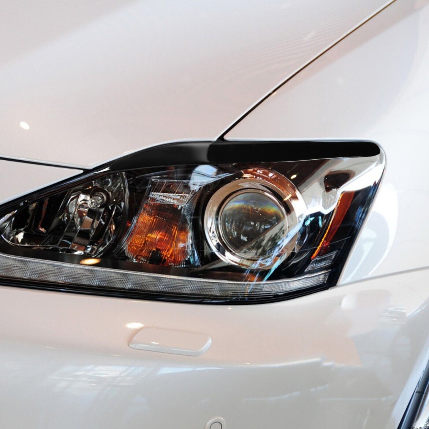 for Lexus IS250/300 06-12 Glossy Piano Headlights Eyebrows Trim Sticker