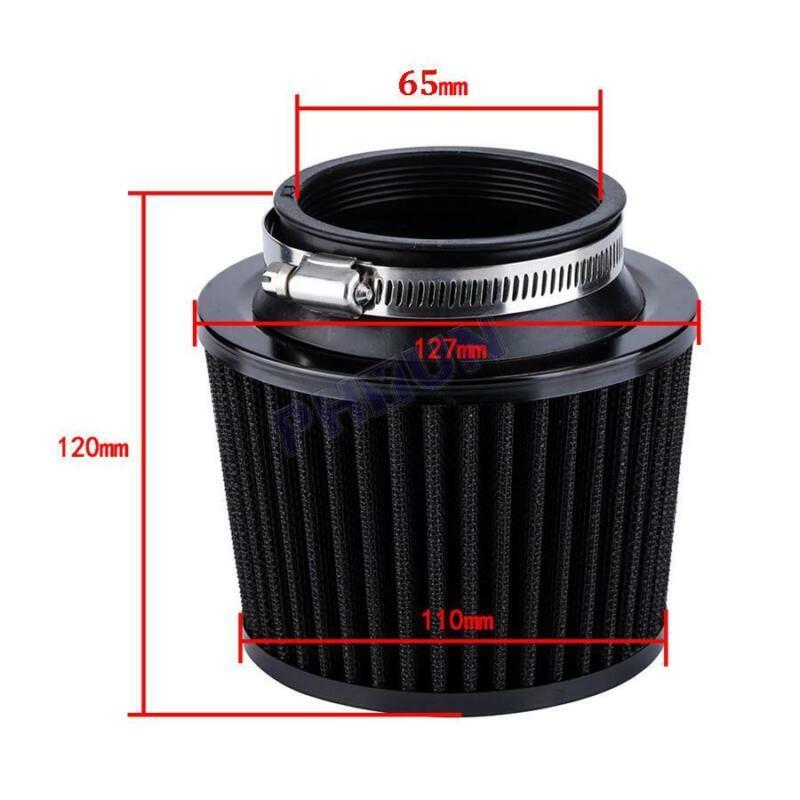 Black 2.5-inch air filter pod rubber adapter for motorcycles, scooters, all-terrain vehicles, off-road bikes - n