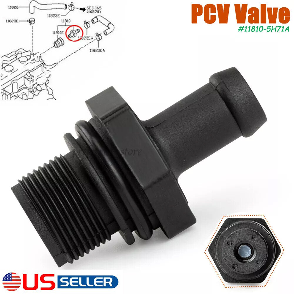 Brand new PCV valve 11810-5H71A, suitable for and Kicks (2018-2021), and Versa (2009-22). v