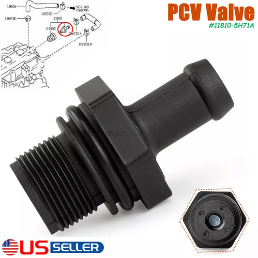 Brand new PCV valve 11810-5H71A, suitable for and Kicks (2018-2021), and Versa (2009-22). v