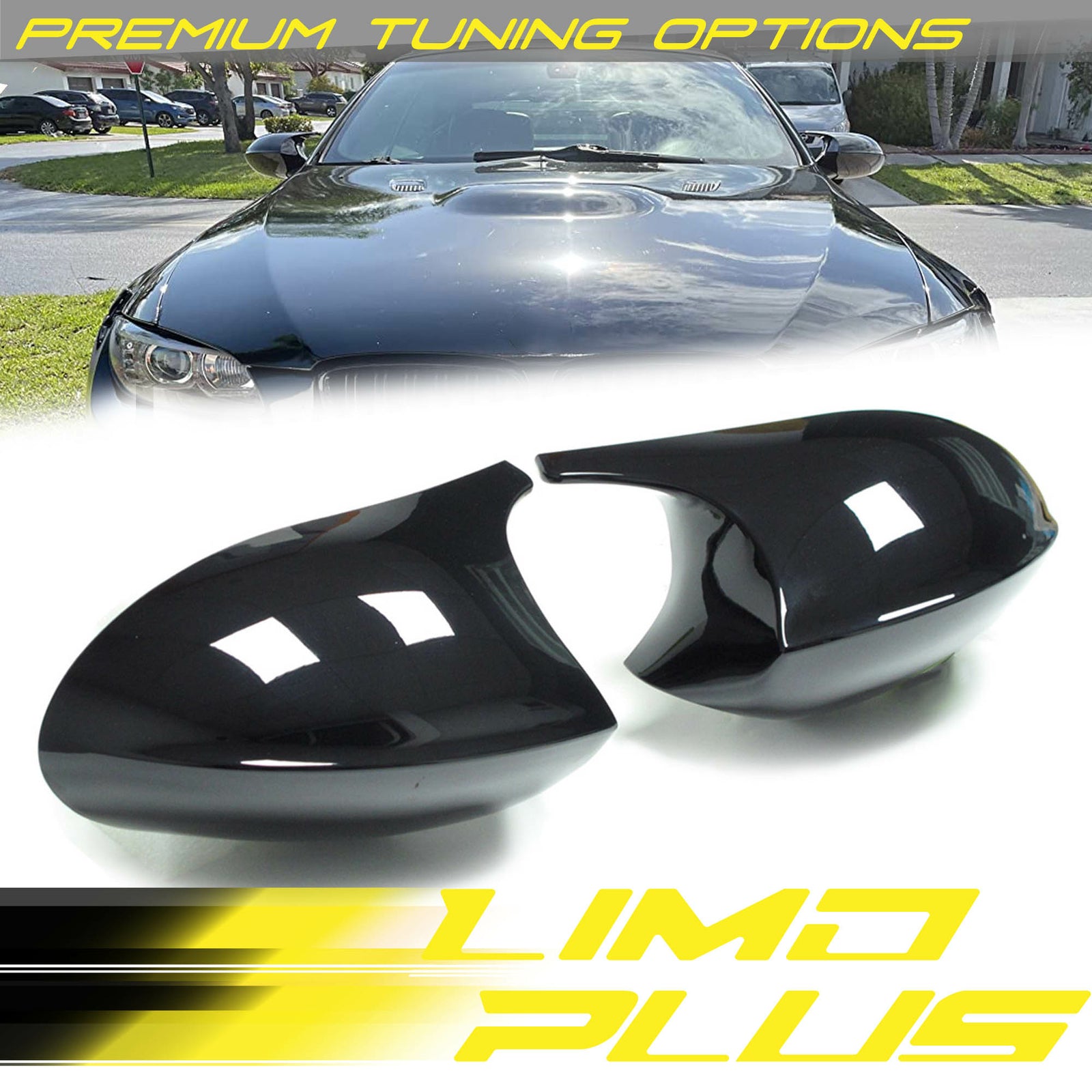 M3 Style Side Mirror Cover Replacement Parts for BMW E81, E82, E88, and E87 (Pre-installed) Q
