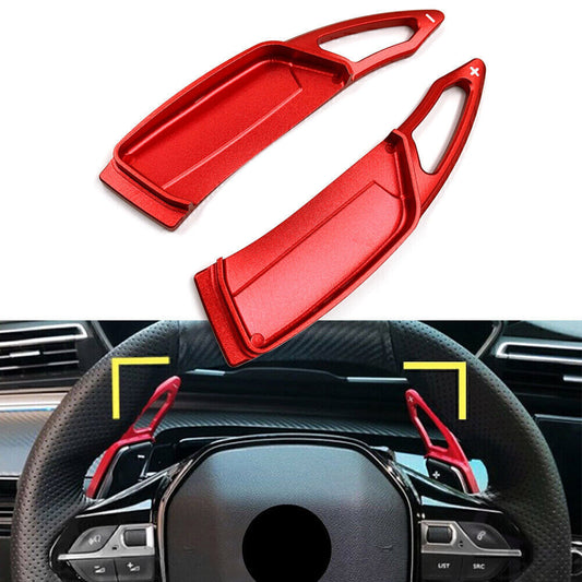 Aluminum Steering Wheel Paddle Shifter for Peugeot 3008 5008 GT 2017-2022 Red