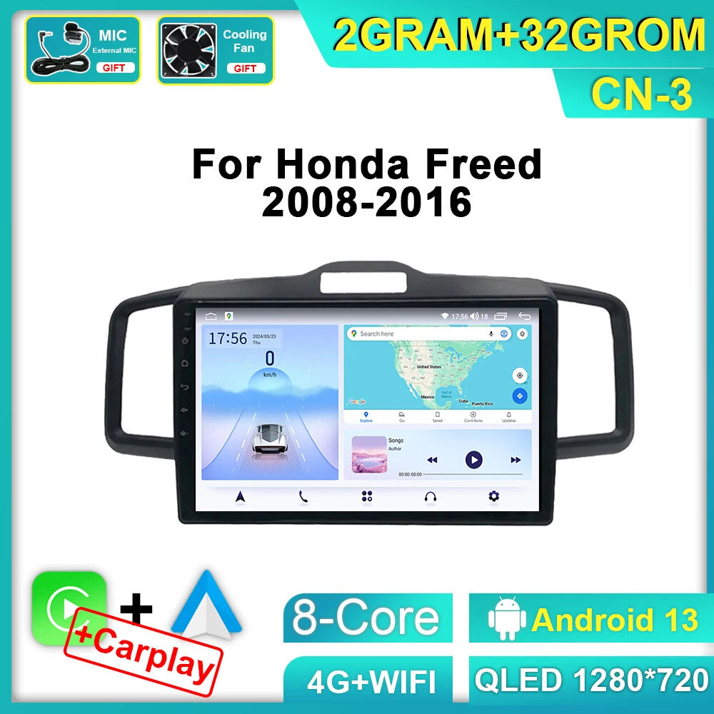 for Honda Freed Spike 2008-2016 Carplay Car Stereo Radio Android GPS Head Unit