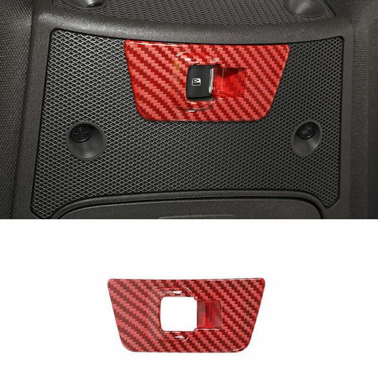 Red Carbon Fiber Internal Sunroof Switch Cover Trim for Ford F150 F-150 15-20 B