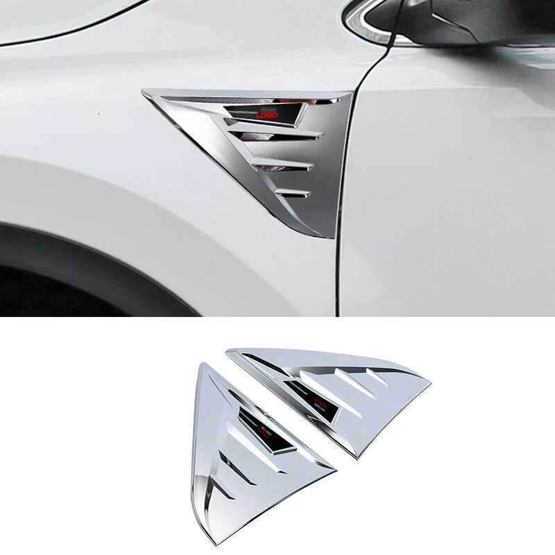 for Honda CRV CR-V 2017-2022 ABS Chrome Side Fender Air Wing Vent Cover Trim 2P