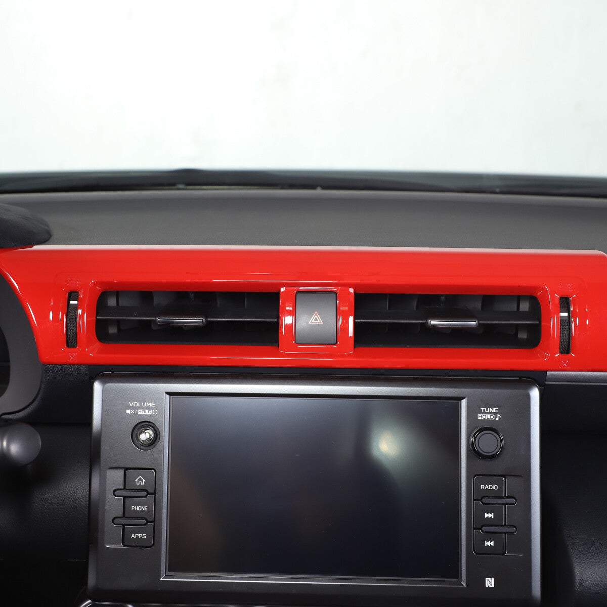 4 Piece Red Alloy Air Conditioner Knife Trim Ring for Tundra 2007-2013- v