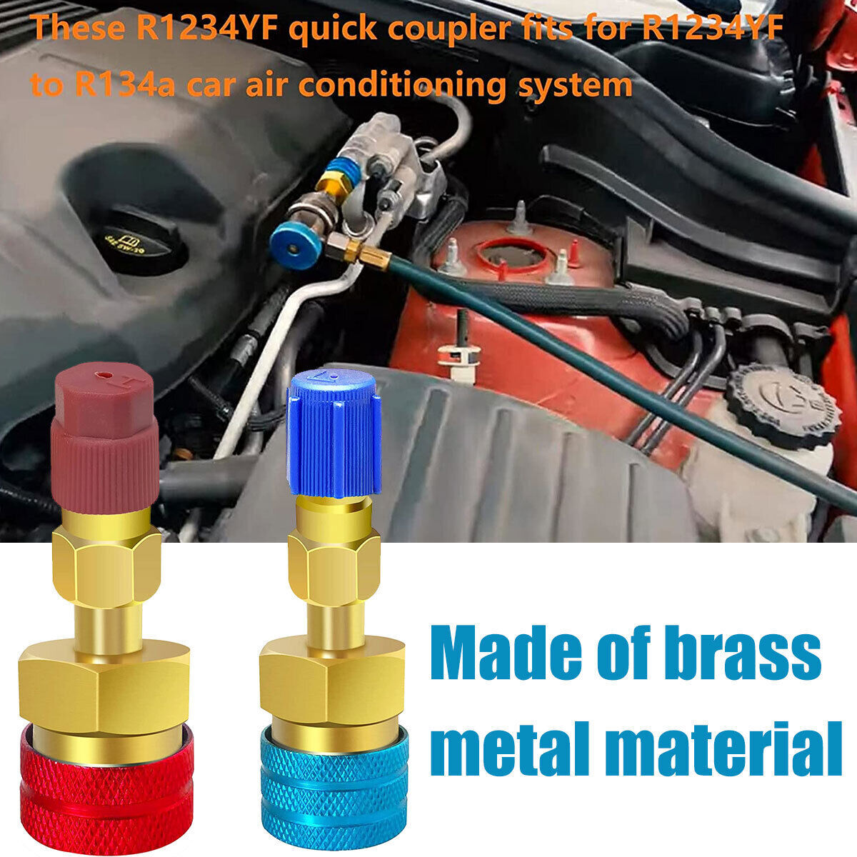 2-Piece Quick Connector Adapter R1234YF to R134A High-Speed Connector n