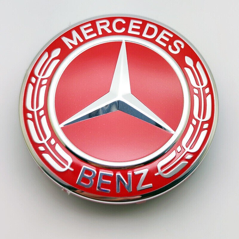 4-piece wheel hub cap, wheel center cap, badge cover, badge for Mercedes-Benz 75mm