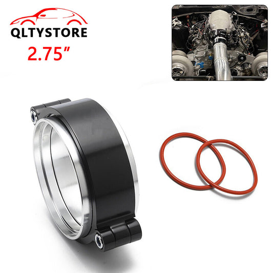 2.7570mm Aluminum Quick Release V-Band Clamp for Intake Intercooler Pipe Black