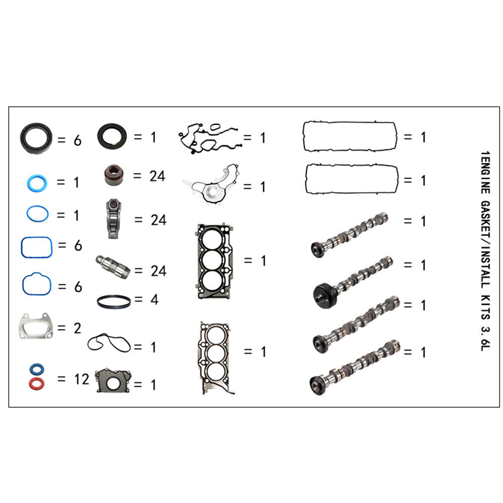 Engine Camshafts Gasket Kit for JEEP for DODGE for CHRYSLER for RAM ERB 3.6L Engine