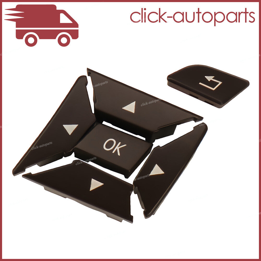 Left Steering Wheel Control Button Multi Switch Cap for Mercedes C Class Brown