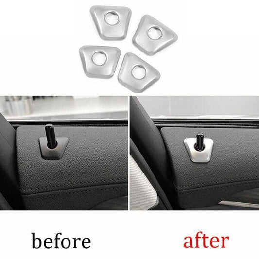 Bolt Lock Down Ring Trim Inner Door ABS Silver for BMW 5 Series G30 2018-2022