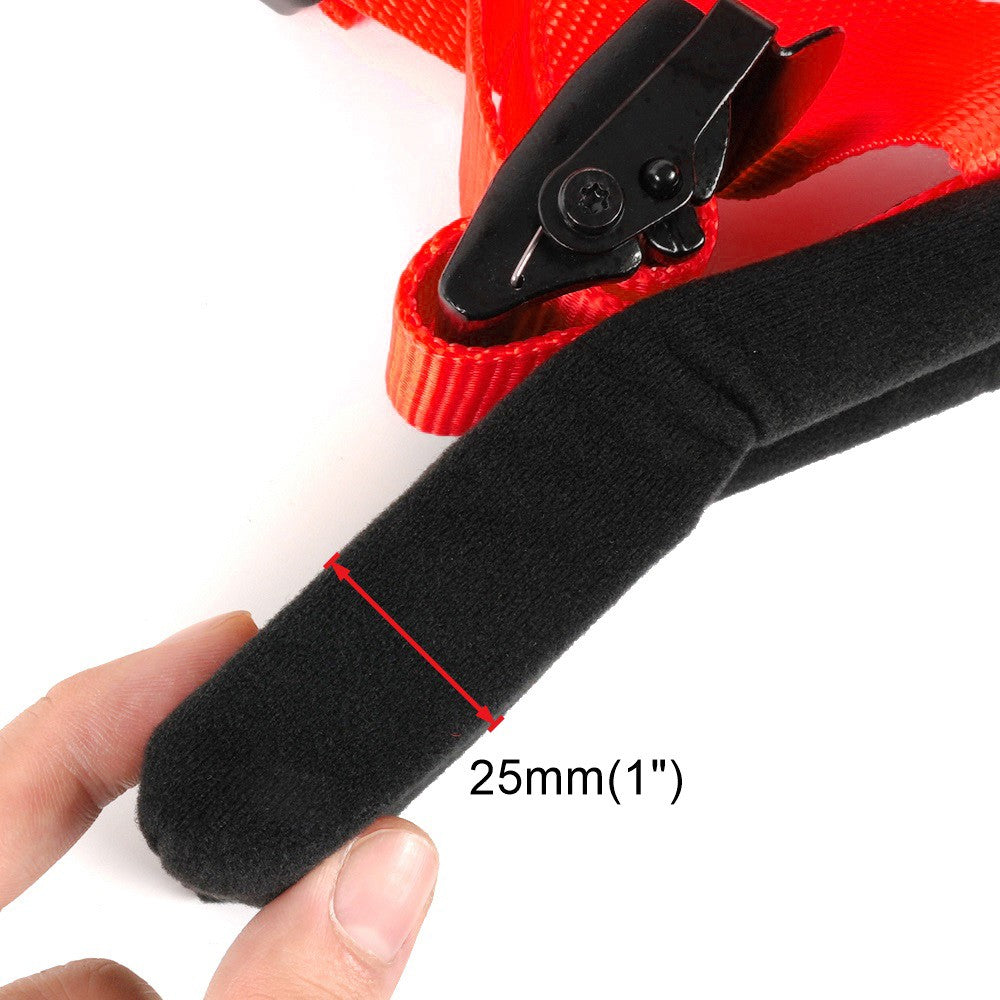 Universal Red 4 Point Buckle Racing for Seat Belt Harness 2 Straps Q