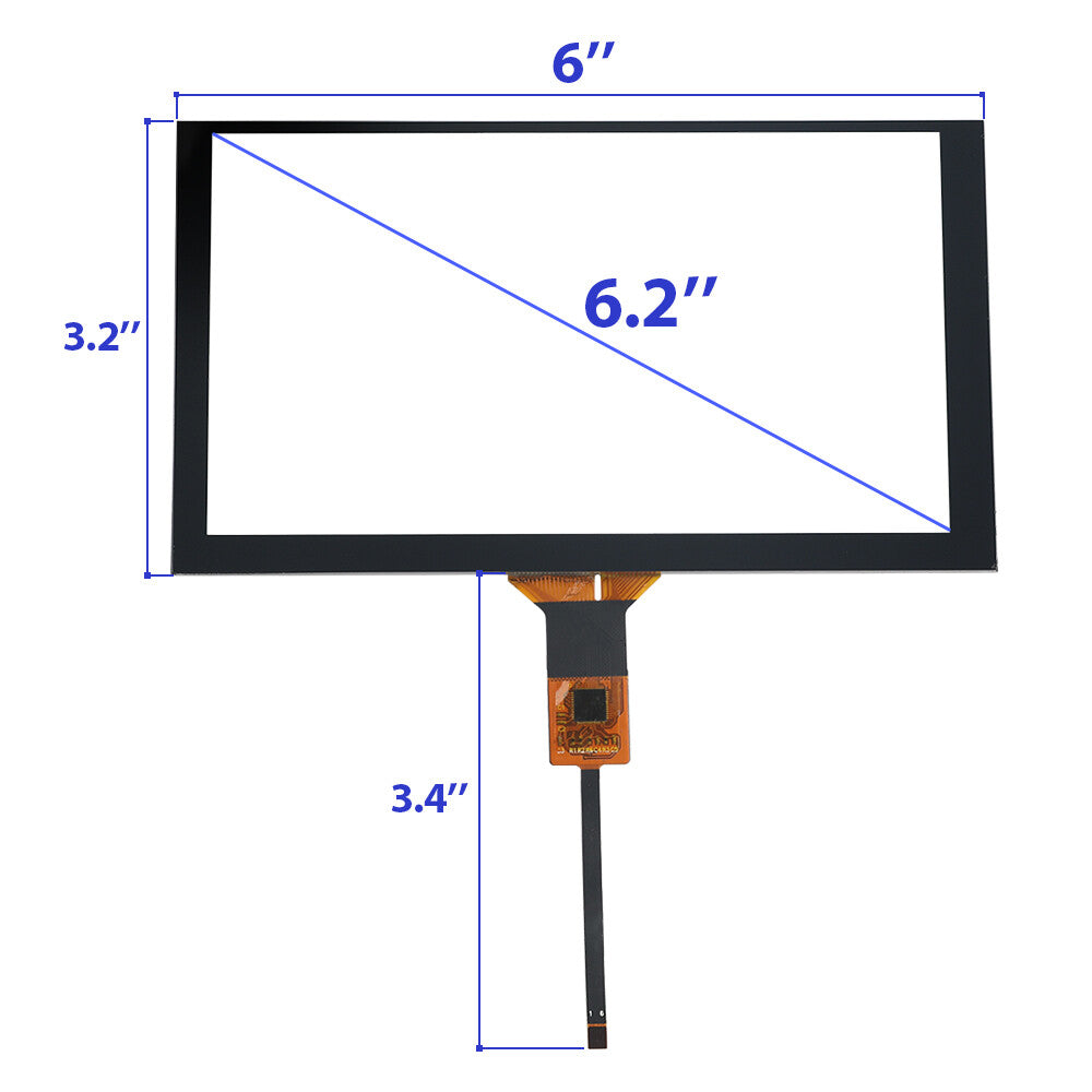 6.2 6Pin F¨¹r for VW Variety Android Radio Navi Touchscreen Digitized JR-005-GT911