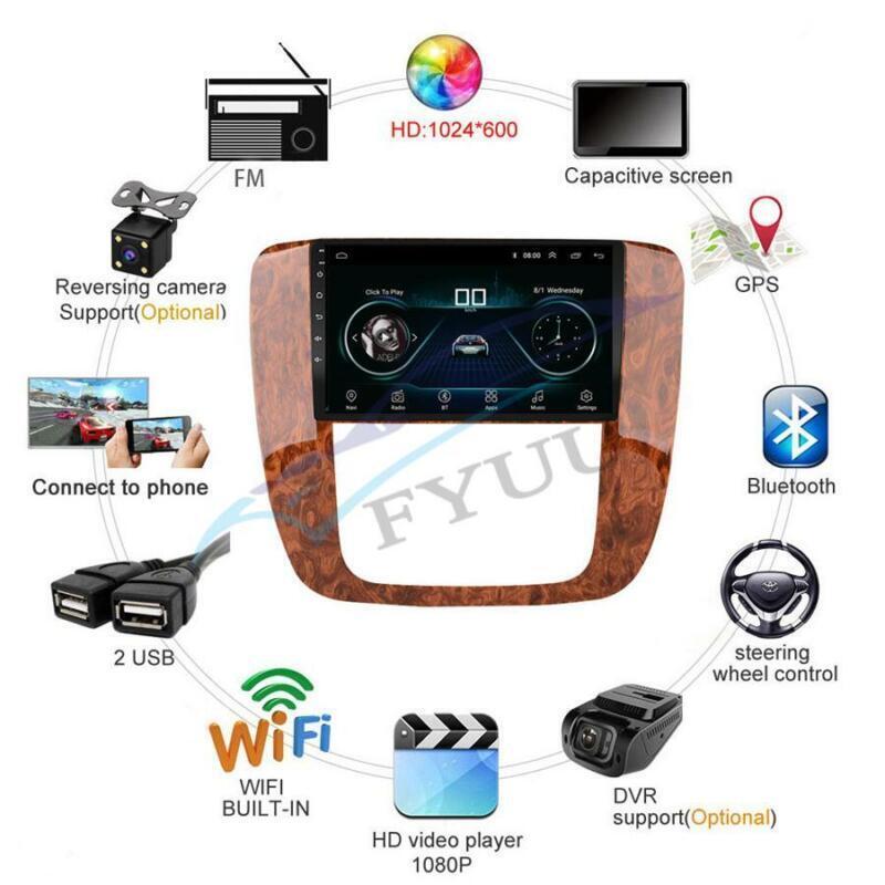 Compatible with 2007-2013 for GMC for Sierra Silverado 9-inch Car Stereo Radio, GPS Navigation, 2+32G WiFi. n