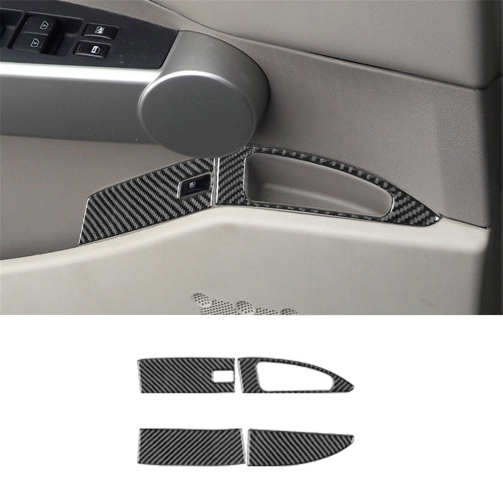 3Pcs Carbon Fiber Interior Front Door Handle Cover Trim For X1 F48 2016-2018 v