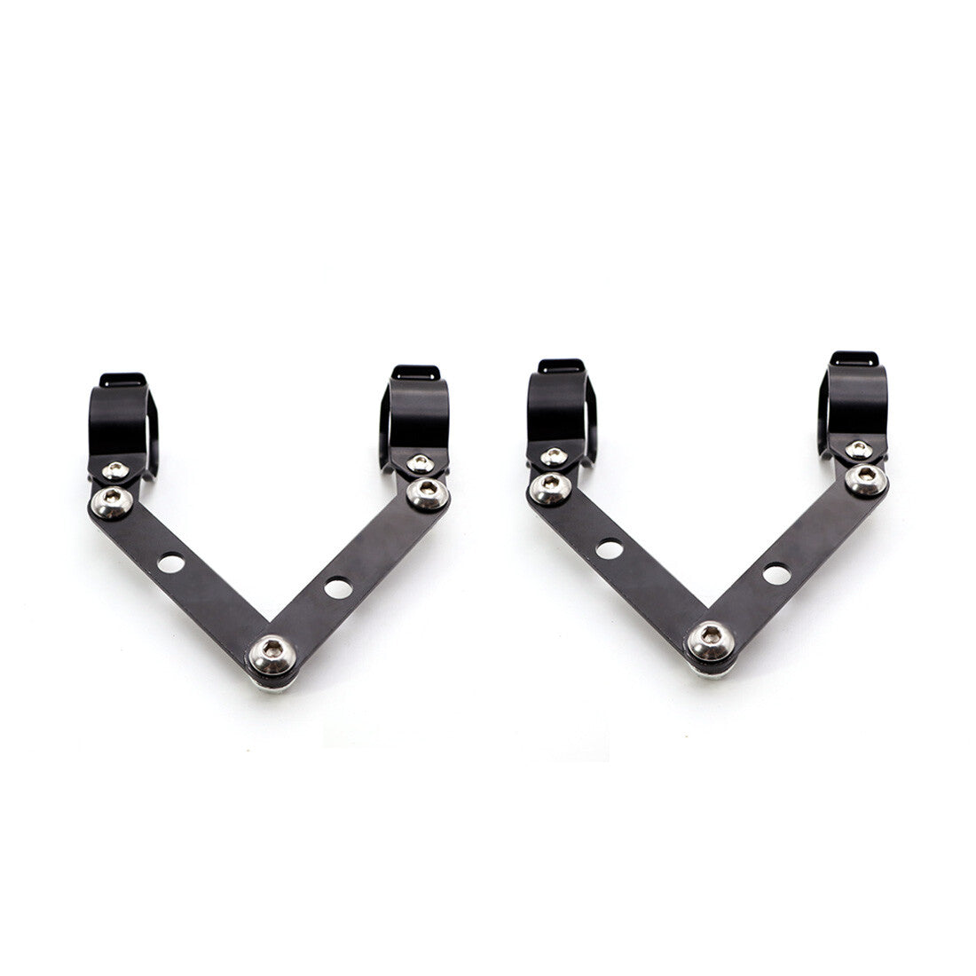 Black 28-41mm Adjustable Headlight Indicator Mounting Fork Bracket for Honda Q