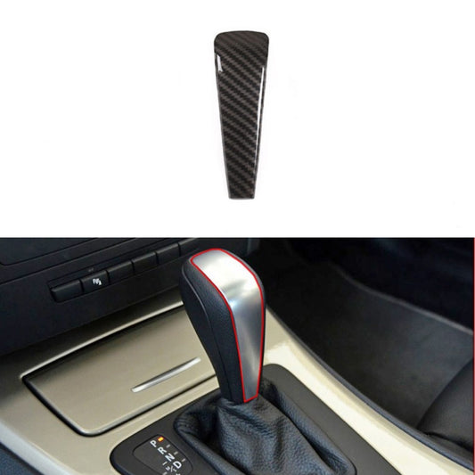 Carbon Fiber Look Gear Shift Knob Cover Fit for BMW 3 Series E90 E92