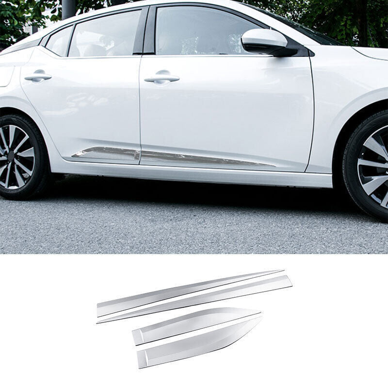 4pcs Chrome Side Door Body Guard Molding Cover Trim for Nissan Sentra 2020-2022
