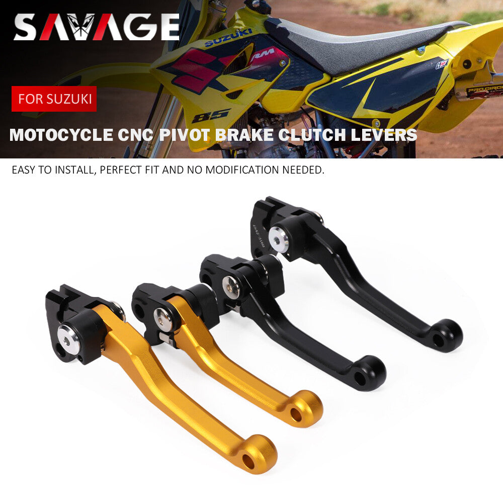 CNC Pivot Brake Clutch Levers for SUZUKI RM250 RM 125 RM85 RM 80 RM 250 Q