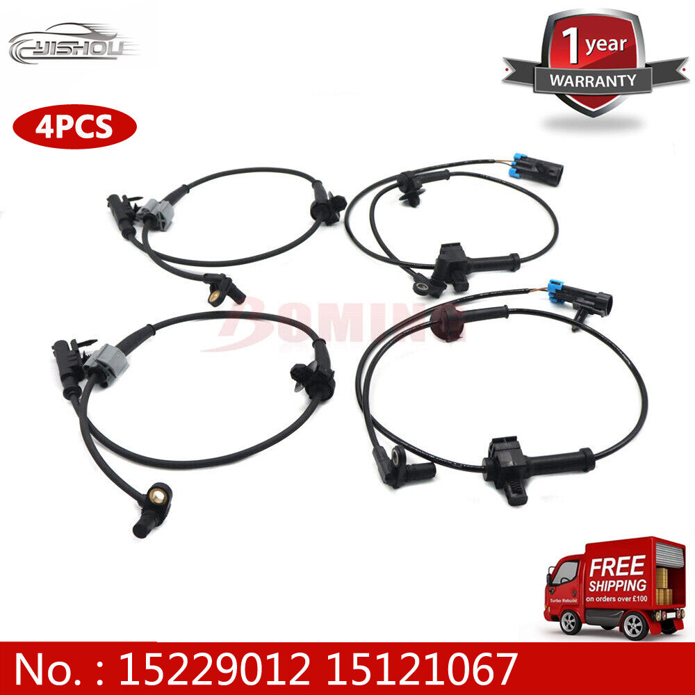 4pcs Front&Rear New ABS Wheel Speed Sensors for Cadillac for Chevy Suburban for GMC