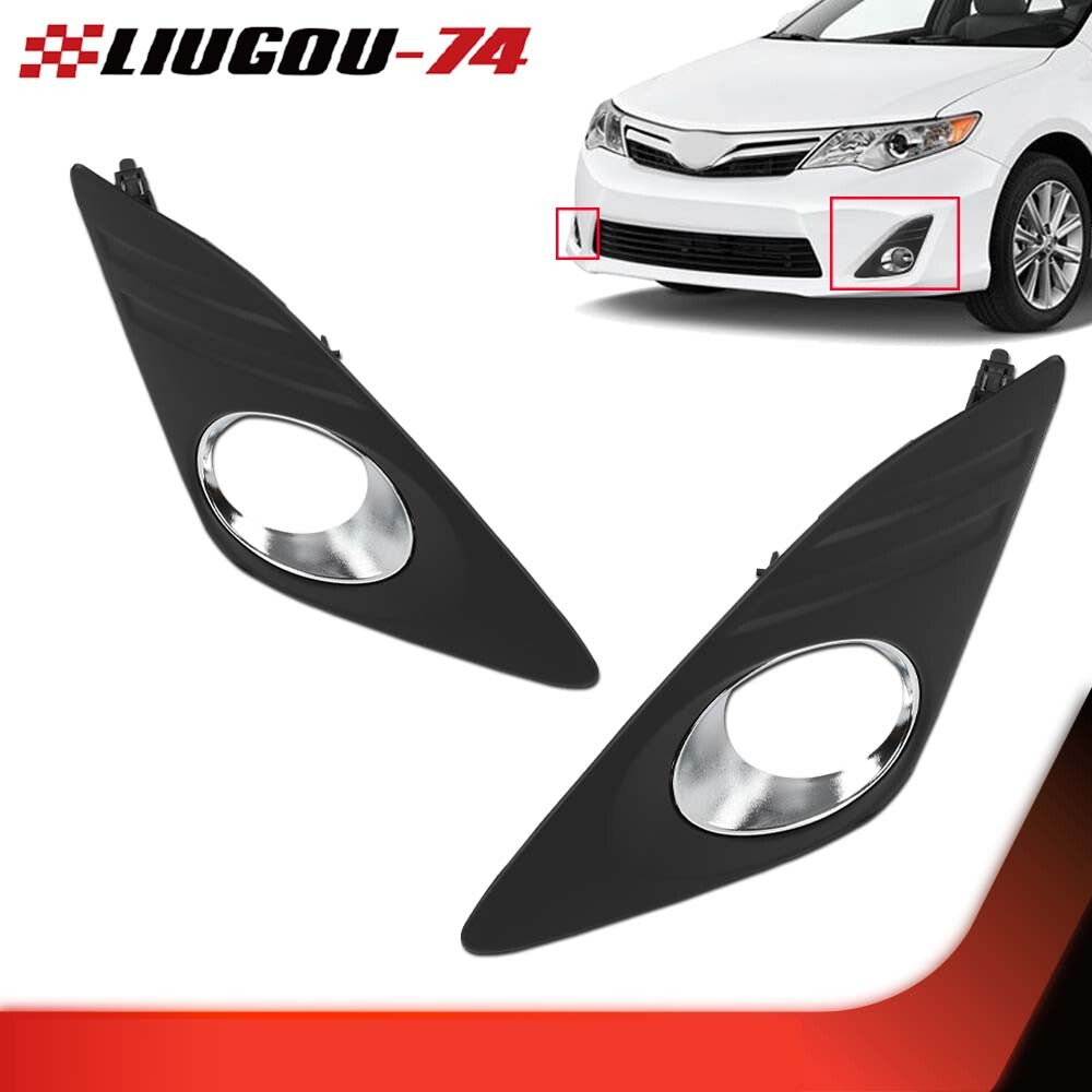 Piece front fog lamp grille lampshade is suitable for 2012-2013 for Camry black- v