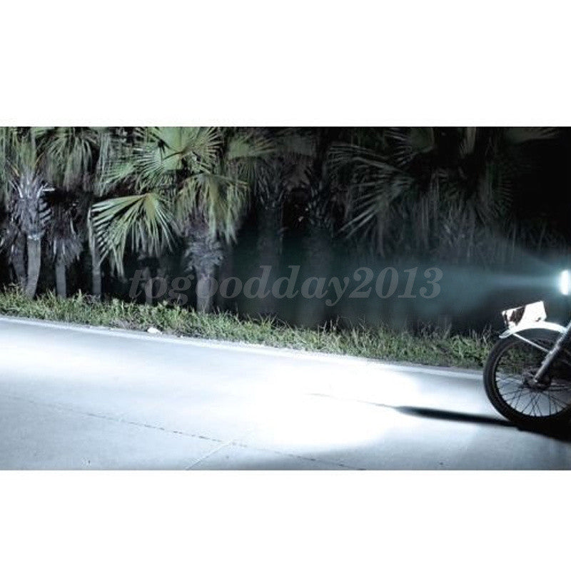 2-piece universal 125W U5 motorcycle LED headlight, driving fog light, spotlight